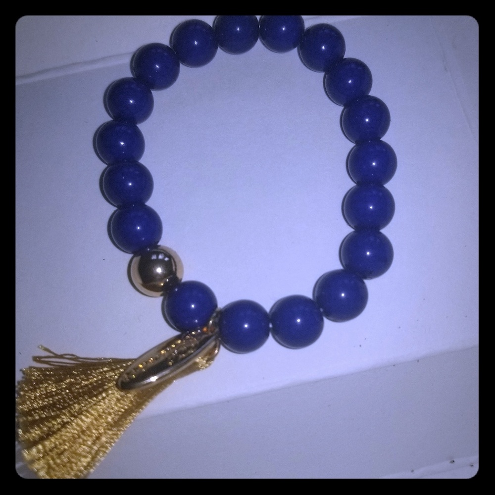 Plunder blue tassel bracelet Tasha